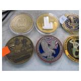 6-- ASSORTED MILITARY, ETC CHALLENGE TOKENS
