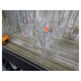 4-- CRYSTAL WINE GOBLETS