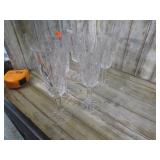 5-- CRYSTAL CHAMPAGNE GLASSES