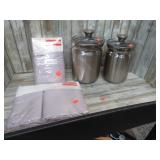 2-- CANISTERS, TWIN & QUEEN SHEET SETS