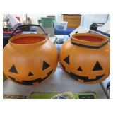 JACK-O-LANTERNS, LED LIGHTS & LG "BASKET"