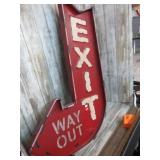 REPRODUCTION METAL EXIT ARROW SIGN