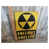 REPRODUCTION METAL FALLOUT SHELTER SIGN