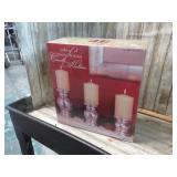 POLISHED ALUMINUM CANDLE STANDS