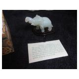 HANDMADE CARVED JADE ELEPHANT