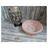 COMANCHE POTTERY 7" BOWL & MOSAIC MASK ART