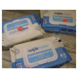 3pks-- FLUSHABLE WIPES