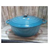 LG ENAMELED CAST IRON POT W/ LID