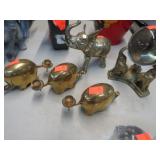 BRASS ELEPHANT FIGURES