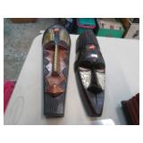 2-- CARVED WOOD AFRICAN MASKS