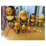 11pc-- 8 1/2" TALL RUSSIAN NESTING DOLLS