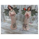 2-- CHRISTMAS ANGEL FIGURINES