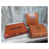 3-- NICE WOODEN CIGAR BOXES
