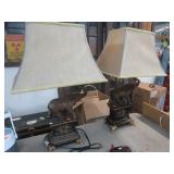 PAIR-- ELEPHANT TABLE LAMPS