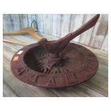 CAST IRON SUN DIAL BIRD FEEDER