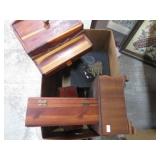 ASSORTED WOOD BOXES