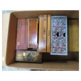 ASSORTED WOOD BOXES