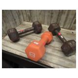 3-- HAND DUMBBELL WEIGHTS