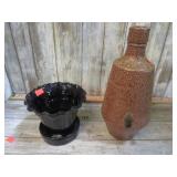 STONEWARE JUG & PLANTER