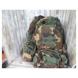 CAMO BACKPACK -- ONE SHOULDER IS BROKEN