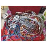 TRAY LOT-- USB CELL PHONE CORDS -- ASSORTED ENDS