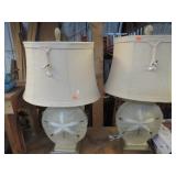 PAIR-- SAND DOLLAR NAUTICAL TABLE LAMPS
