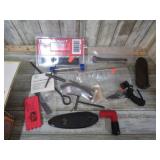 ASSORTED GUN PARTS, TOOLS, ETC