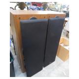 TECHNICS SPEAKERS -- ONE WOOFER MISSING IN EACH