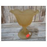 WESTMORELAND YELLOW SATIN GLASS DISH