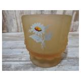 WESTMORELAND YELLOW SATIN GLASS DISH