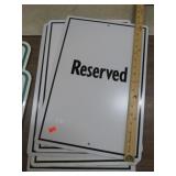 5-- RESERVED PARKING SIGNS