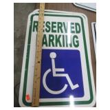 3-- HANDICAP RESERVED PARKING SIGNS