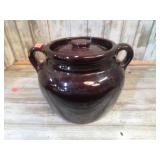 STONEWARE BEAN POT