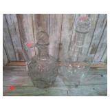 CUT & PRESSED GLASS DECANTERS