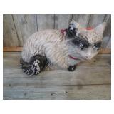 CHALKWARE CAT FIGURE