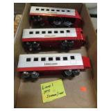 PREWAR MODEL TRAIN 1071 STREAM LINER CARS