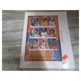 NBA BASKETBALL STAMP SHEET
