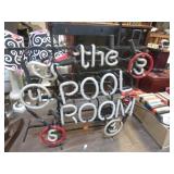 NEON POOL ROOM SIGN --TUBE INTACT BUT NOT WORKING