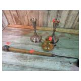 CANDLE HOLDERS & SNUFFER