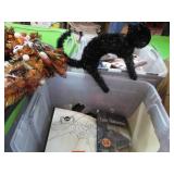 STORAGE TUB W/ HALLOWEEN DECOR