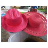 STORAGE TUB W/ ASSORTED HATS