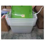 4-- STORAGE TUBS W/ LIDS