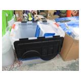 4-- FLIP TOP STORAGE TUBS