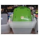 4-- STORAGE TUBS W/ LIDS