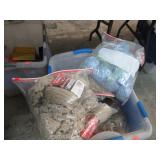 STORAGE TOTE W/ KNITTING PROJECTS