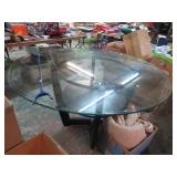 GLASS TOP DINING TABLE