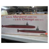 SEALED 1:350 USS MARYLAND / CHICAGO SUBMARINE MODE