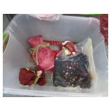 STORAGE TUB -- ASSORTED CONTENTS