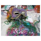 MARDIS GRAS BEADS & MASK