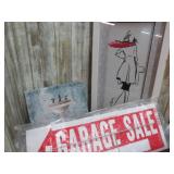 GARAGE SALE SIGN & WALL DECOR